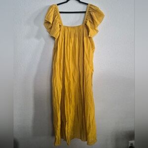 COS Cap Sleeve Babydoll Maxi Dress